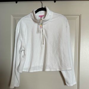 SCLN x Target size XL cropped white sweatshirt